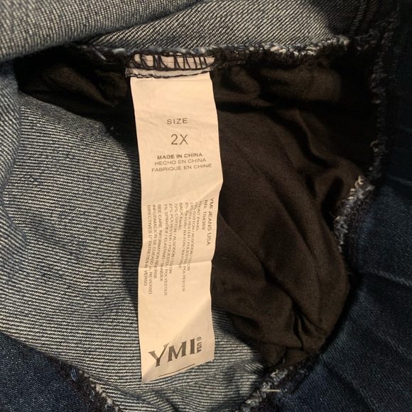 YMI brand distressed drawstring jean shorts - Picture 2 of 3